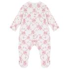 Baby Girls White & Pink Floral & Butterflies Babygrow Set, 1, hi-res