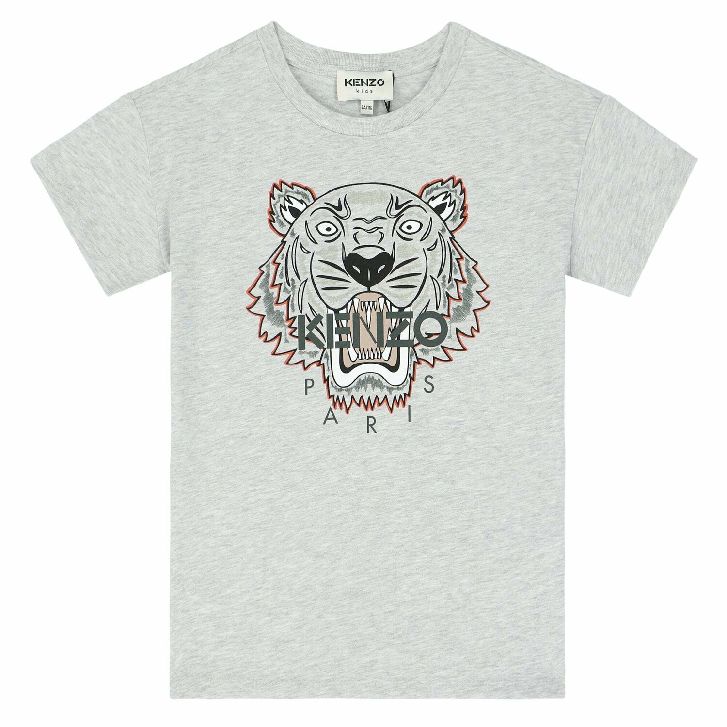 Boys Grey Logo Tiger T-Shirt, 1, hi-res image number null