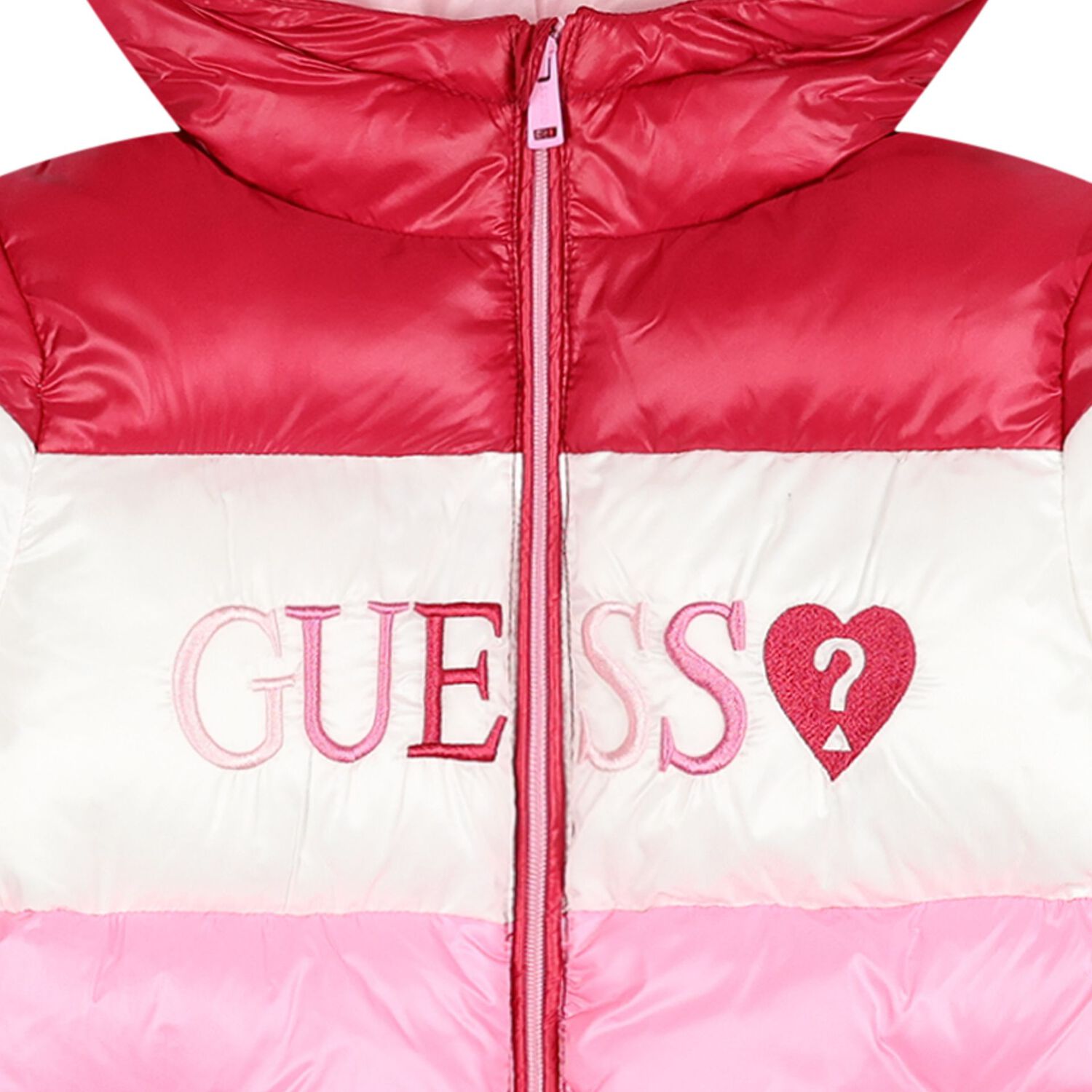 Girls Multi-Coloured Logo Padded Puffer Jacket, 1, hi-res