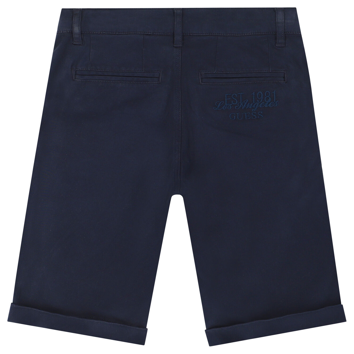 شورت تشينو أولاد بالشعار باللون الازرق, 1, hi-res image number null