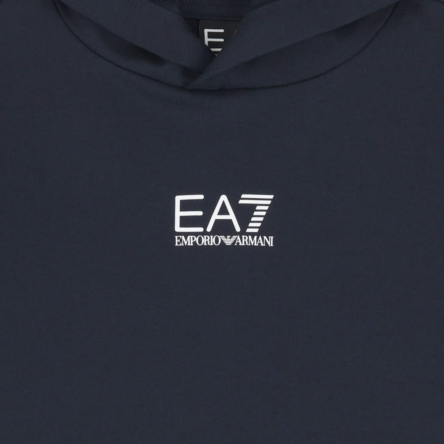 سويت شيرت بغطاء للراس للاولاد بالشعار باللون الكحلى , 4, hi-res