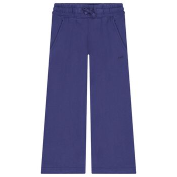 Girls Purple Logo Joggers