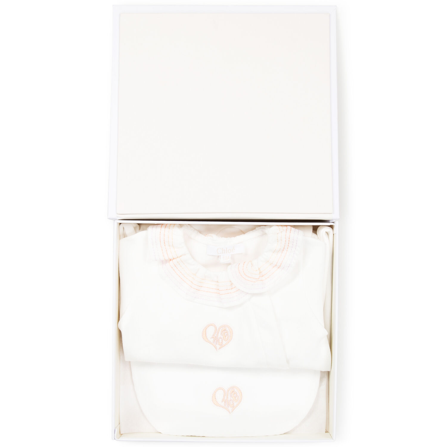 طقم افرول بالشعار باللون الأبيض للبنات, 1, hi-res image number null