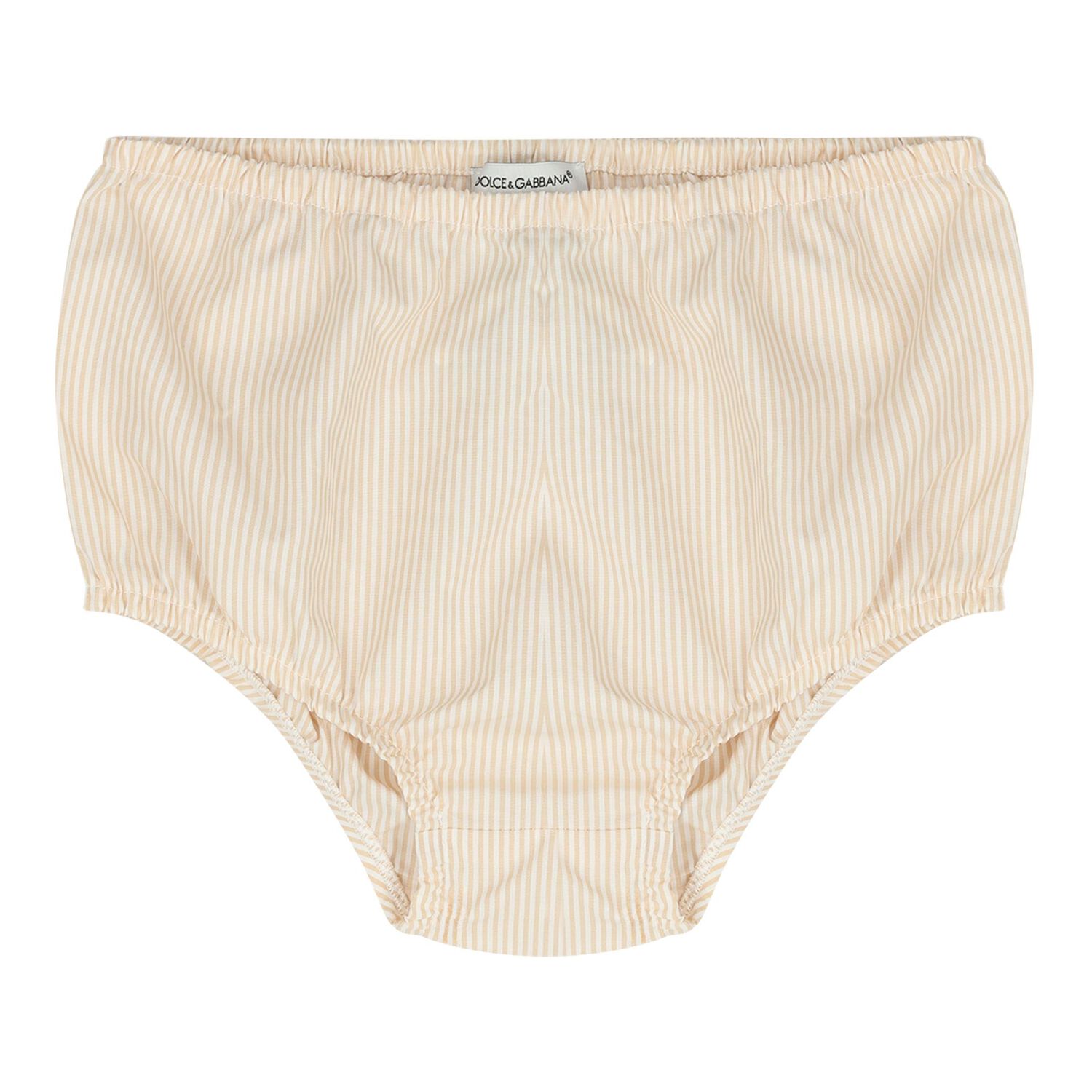 طقم فستان بيج مخطط بنقوش زهور للبنات الصغيرات, 1, hi-res