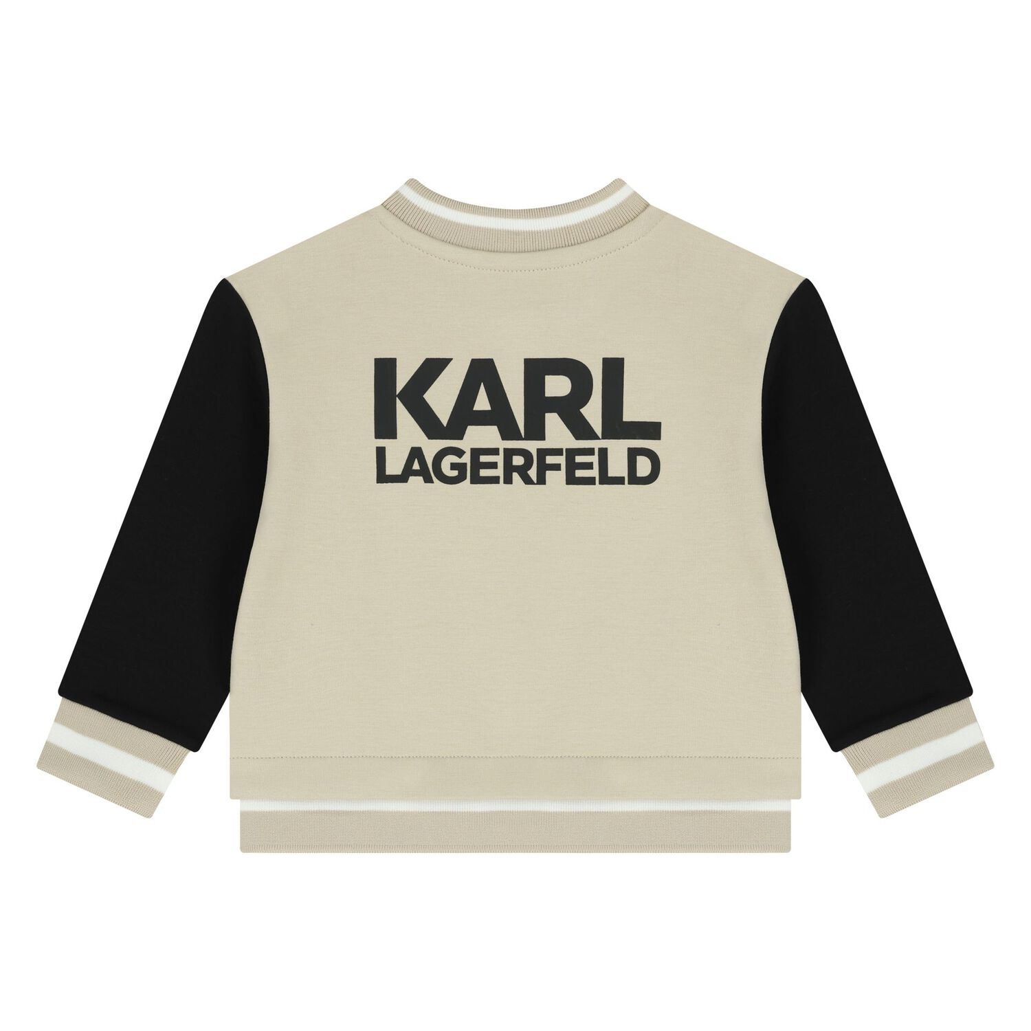 Younger Boys Beige & White Logo Tracksuit Set ( 3 Piece ), 1, hi-res