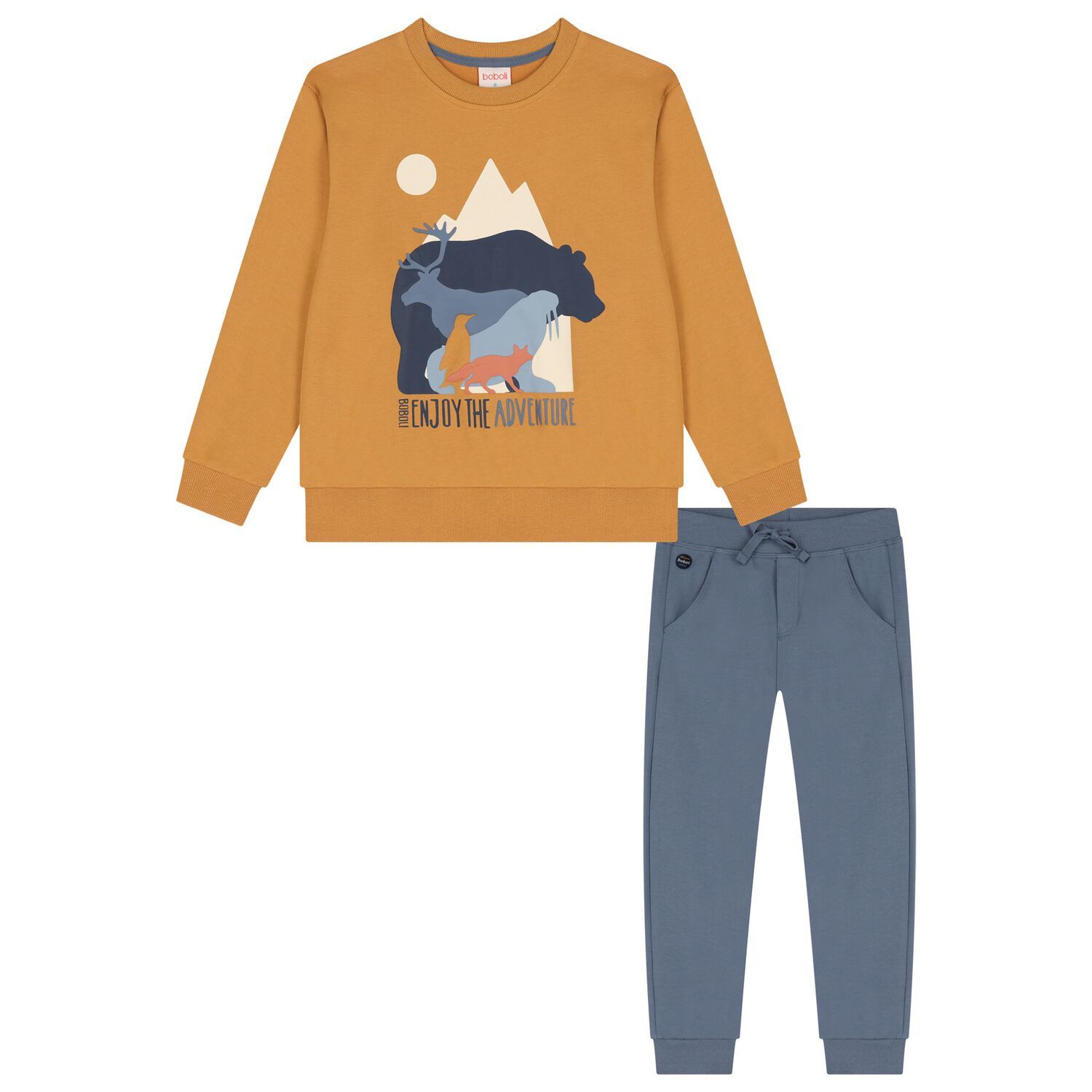 بدلة رياضية باللون الاصفر والازرق للاولاد, 1, hi-res