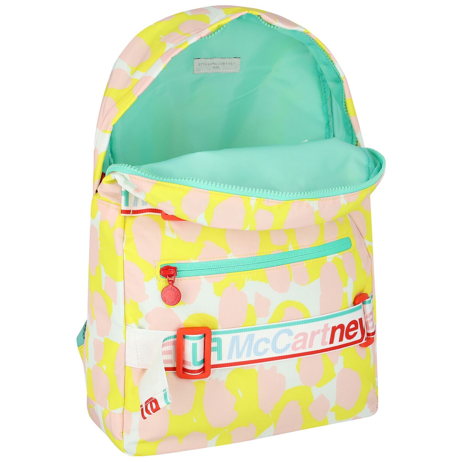 حقيبة تغيير بالشعار باللون الابيض والوردي و الاصفر للبنات, 1, hi-res