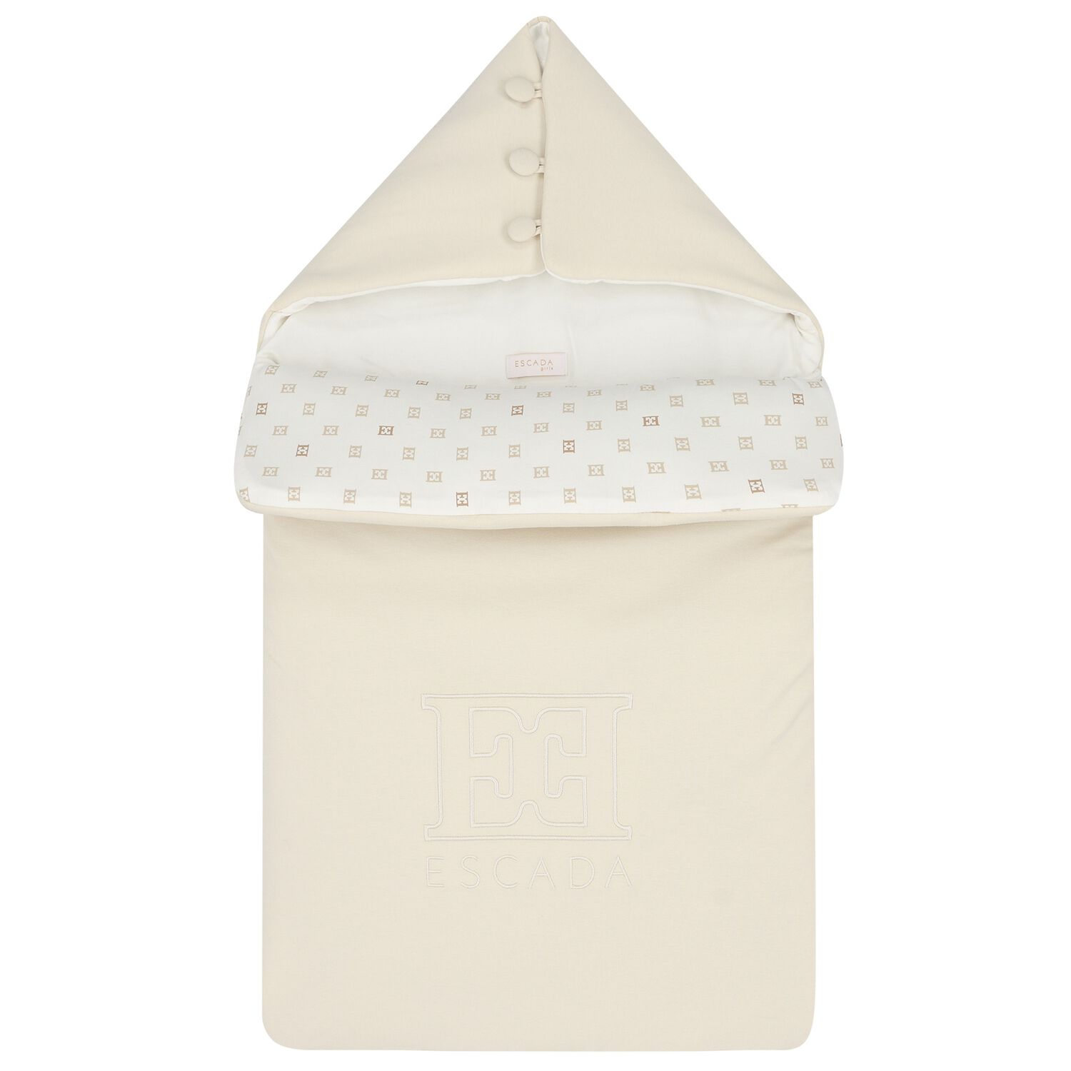 Baby Girls Beige & Ivory Logo Nest, 1, hi-res
