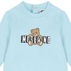 Blue Teddy Bear Logo Babygrow Gift Set, 4, hi-res