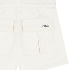 Girls Ivory Logo Shorts, 1, hi-res