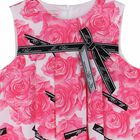 Girls Pink Floral Print Dress, 1, hi-res