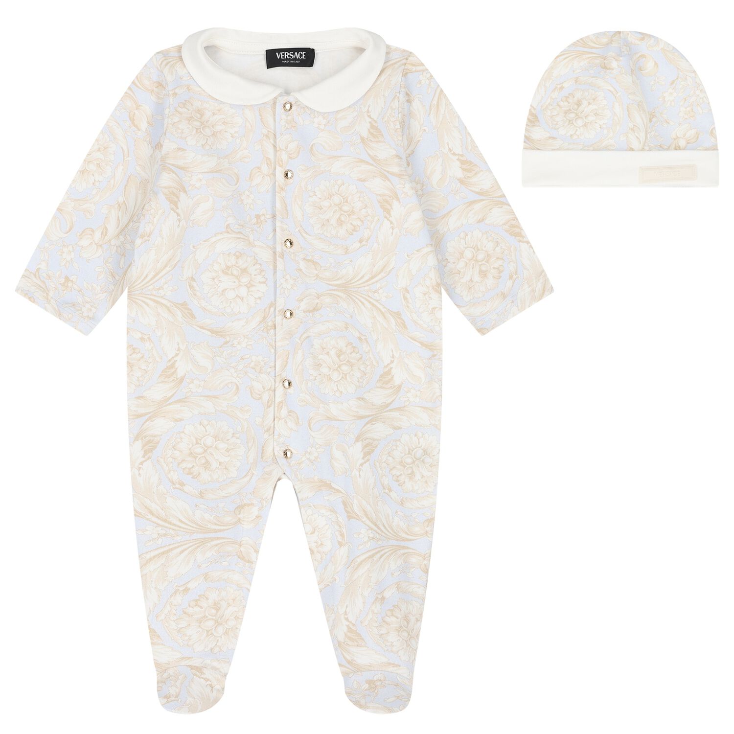 Baby Boys Blue Barocco Babygrow Gift Set, 2, hi-res image number null