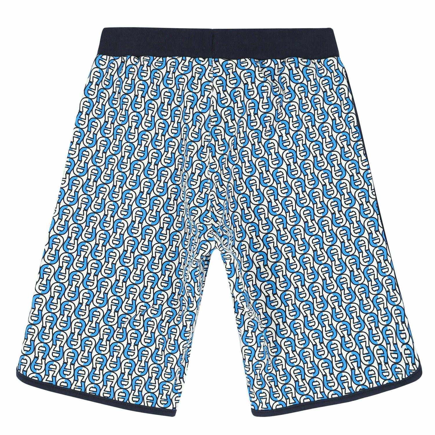 Boys White & Blue Logo Shorts, 1, hi-res image number null