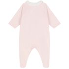 Baby Girls Pink Logo Babygrow, 2, hi-res
