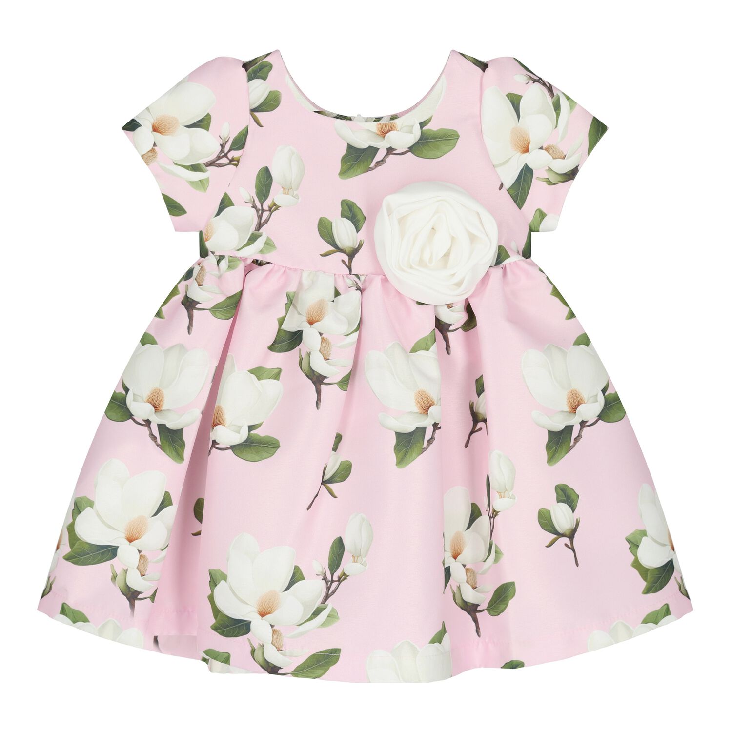 Baby Pink Green Magnolia Dress, 2, hi-res