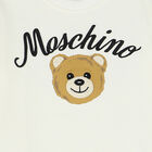 فستان بنات بشعار تيدى باللون العاجى, 2, hi-res