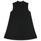 فستان بنات مزين بالزهور باللون الاسود و الابيض , 1, hi-res