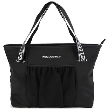 Girls Black Logo Tote Bag