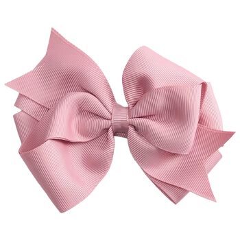 Abel & Lula Girls Pink Bow Hairclip, 3 Girls Pink Bow Hairclip