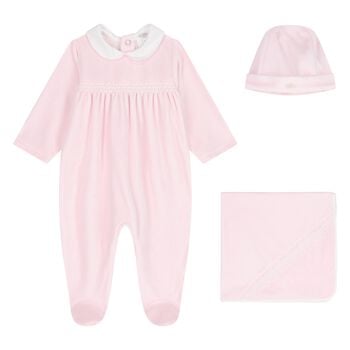 Baby Girls Pink Babygrow Gift Set