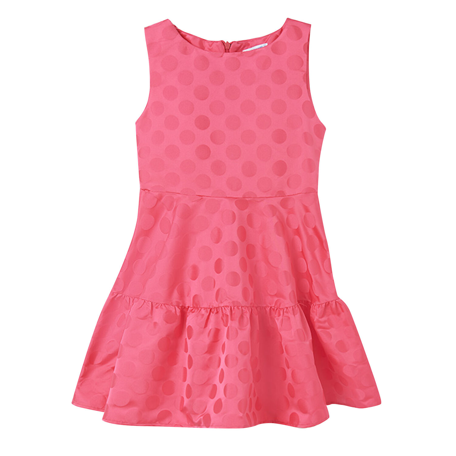 Girls Pink Polka Dot Dress, 1, hi-res