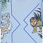 Younger Boys Blue Logo Tiger Top, 1, hi-res