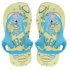 Girls Beige Logo Flip Flops, 1, hi-res