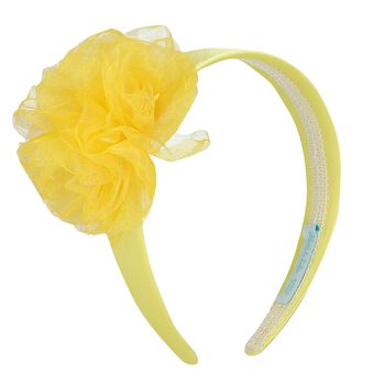 Girls Yellow Organza Flower Headband