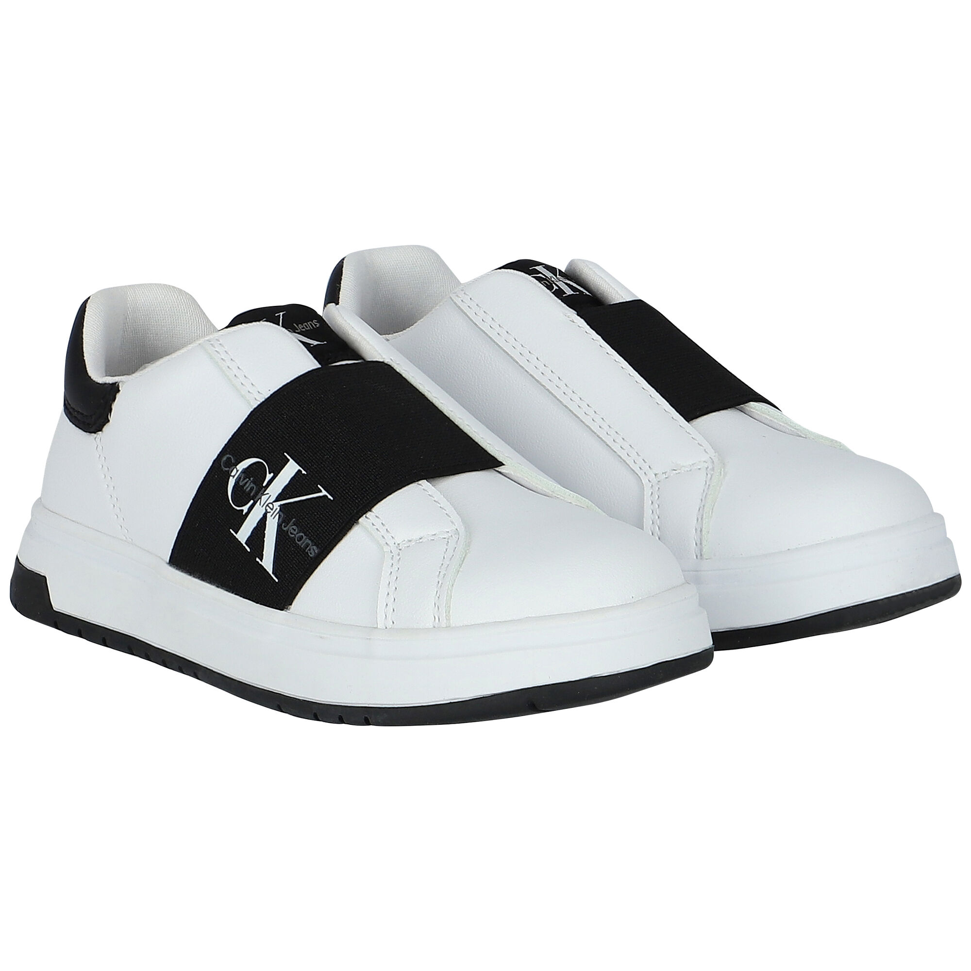 Calvin Klein White Logo Trainers Junior Couture UAE