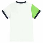 Boys Green & White Logo T-Shirt, 1, hi-res