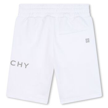 Boys White Logo Shorts