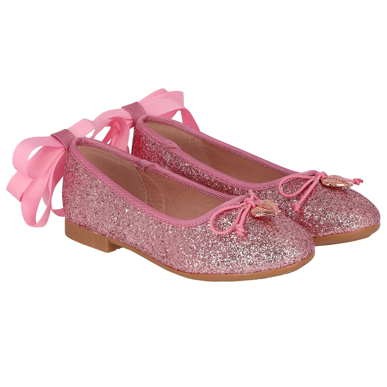 Girls Pink Glitter Shoes, 3, hi-res image number null