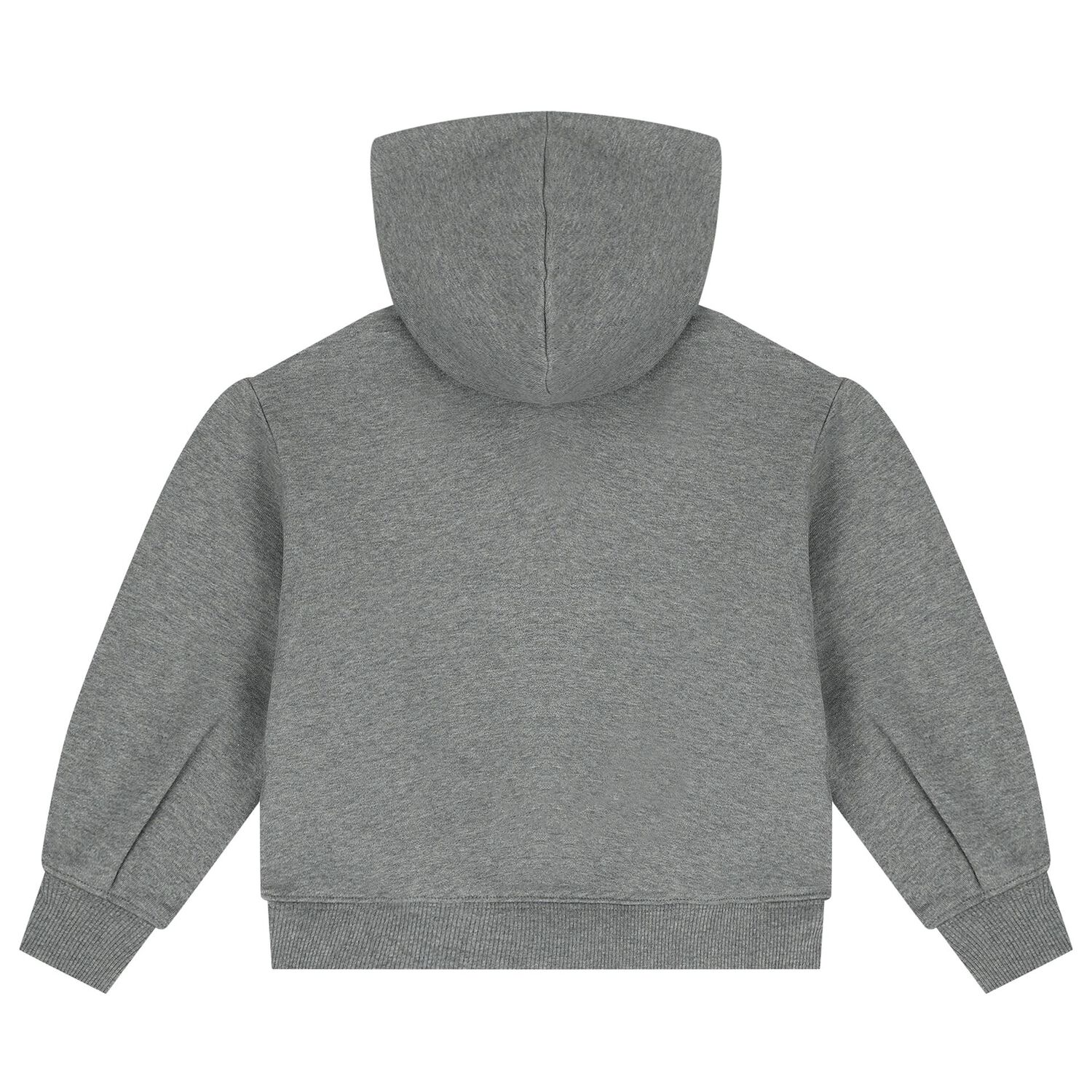 Girls Grey Logo Hooded Top, 1, hi-res