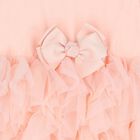 Baby Girls Pink Bow Tulle Dress, 1, hi-res