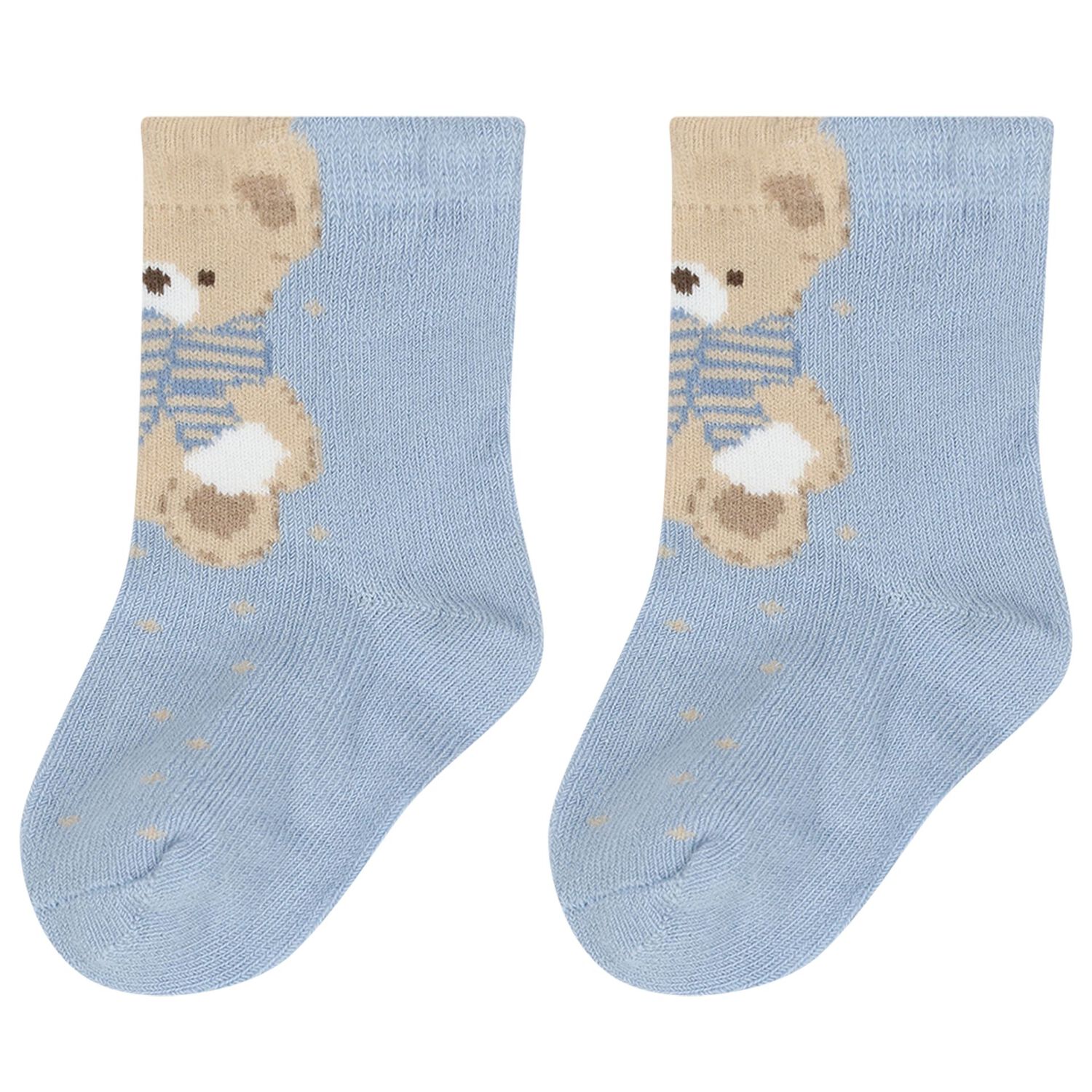 Baby Boys Blue & Ivory Socks ( 4 Pack ), 2, hi-res