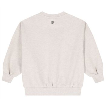 Girls Beige Logo Sweatshirt
