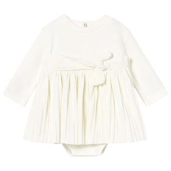 فستان بودى سوت بنات باللون العاجى 