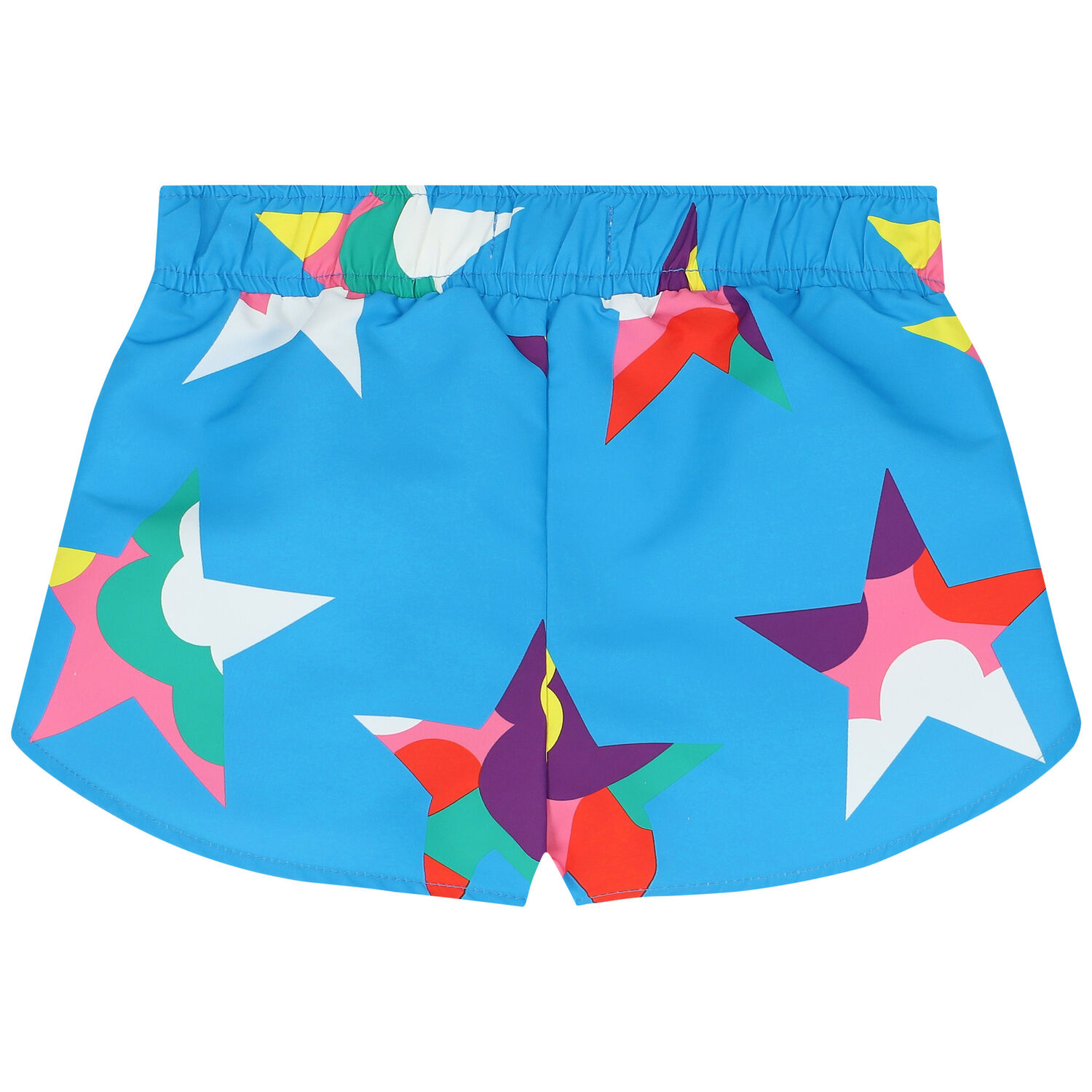 Girls Blue Star Swim Shorts, 1, hi-res