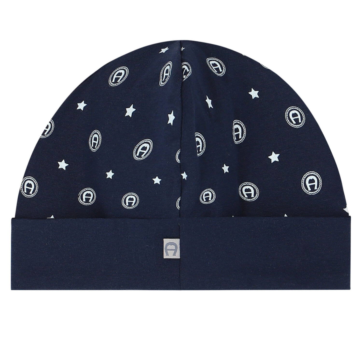 Baby Boys White & Navy Logo Hat, 2, hi-res