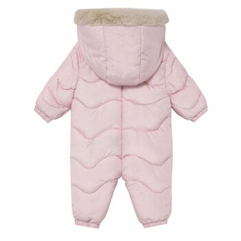 Baby Girls Pink Heart Snowsuit