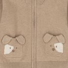 Younger Boys Beige Knitted Zip Up Top, 1, hi-res