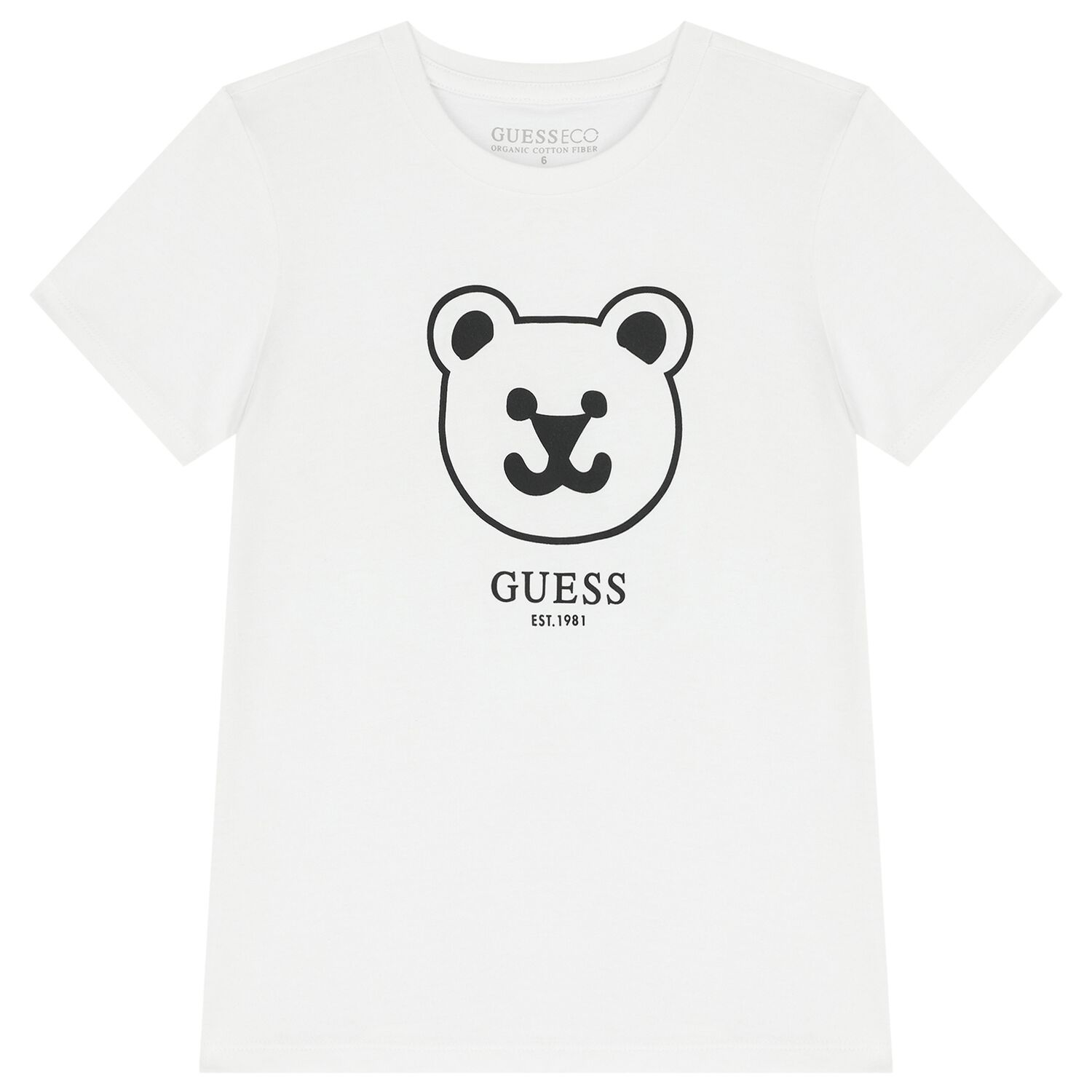 Boys White Teddy Bear Logo T-Shirt, 1, hi-res