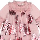 Girls Pink Tulle Floral Kristi Dress, 2, hi-res