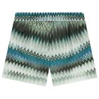 Boys Multi-Colored Zig Zag Swim Shorts, 1, hi-res