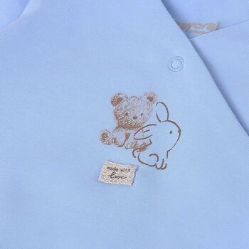 Baby Boys Blue & White Babygrow Gift Set (3 Piece)