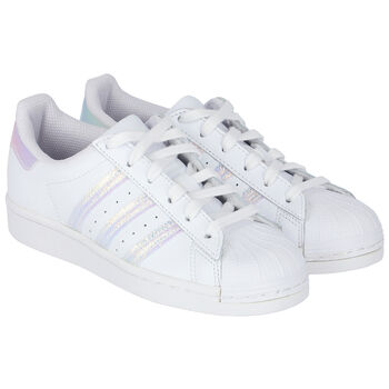 Girls White Superstar Trainers