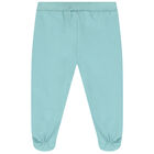 Baby Boys Ivory & Aqua Tracksuit, 1, hi-res