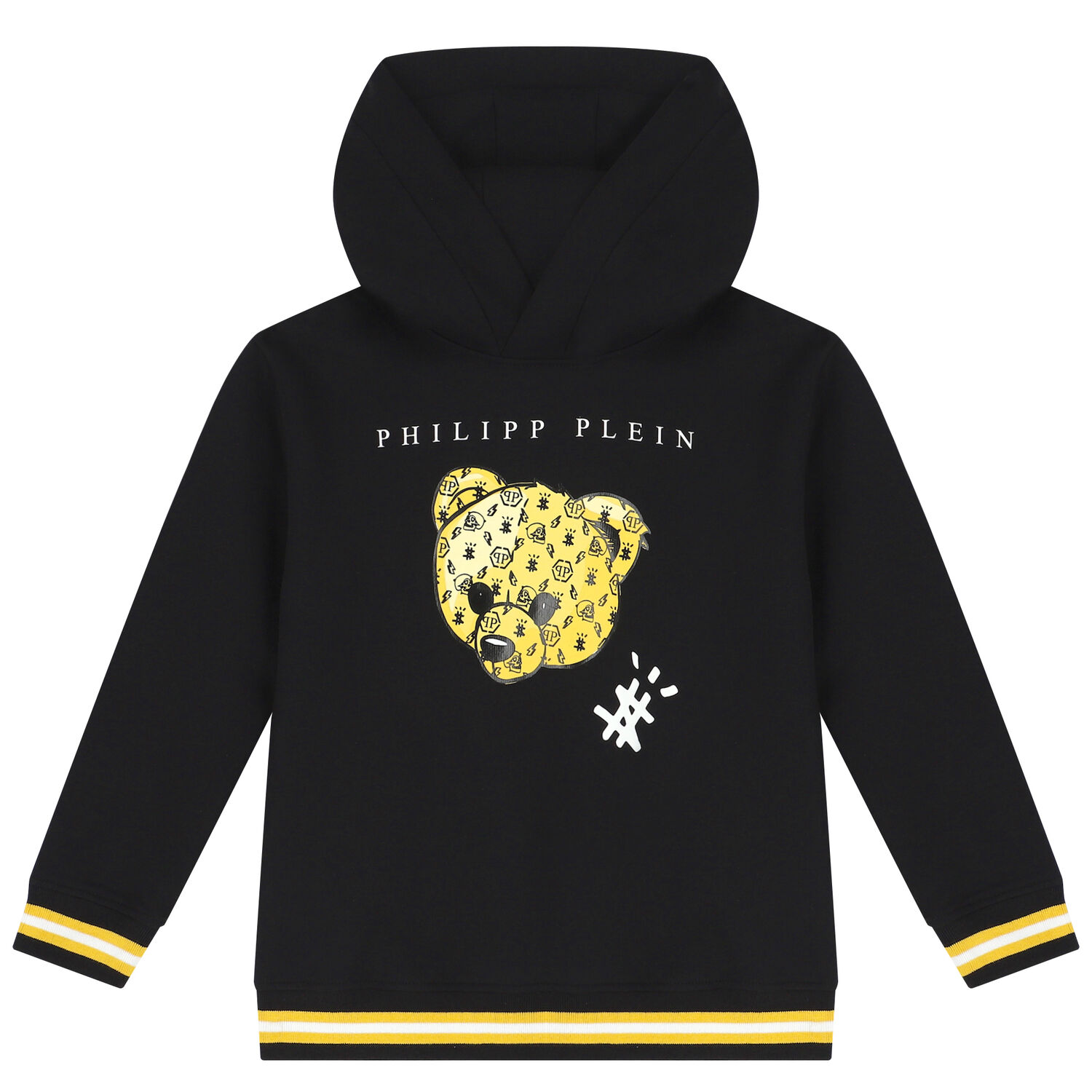 Boys Black Logo Hooded Top, 1, hi-res image number null