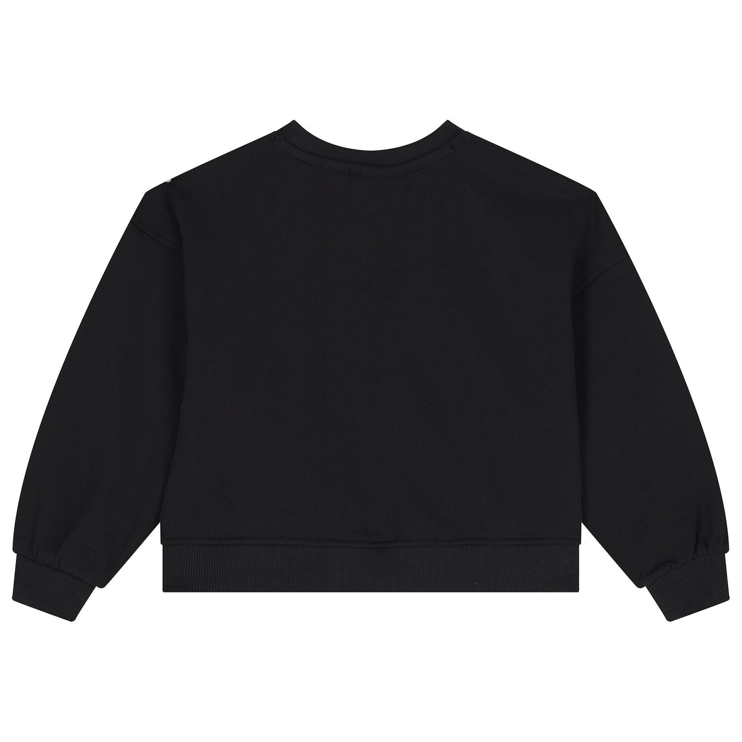 سويت شيرت بشعار أسود للبنات, 1, hi-res image number null