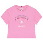 Girls Pink Rhinestone Logo T-Shirt , 2, hi-res